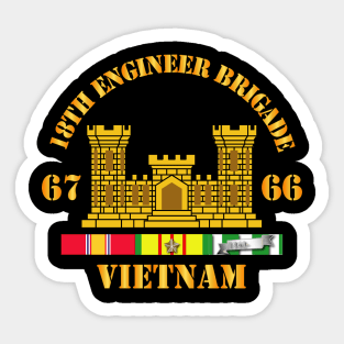 Army - 18th Engineer Bde Branch 66-67 w VN SVC Sticker